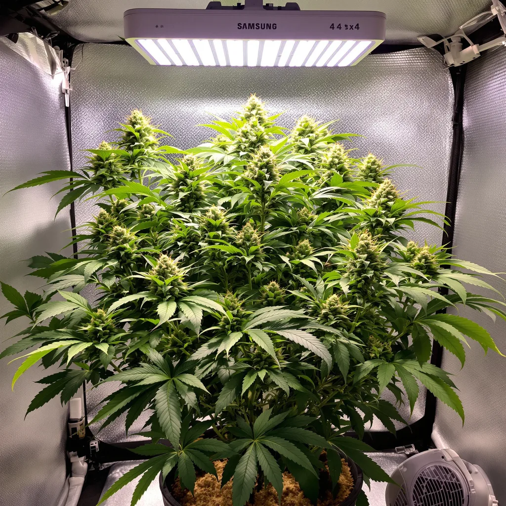 Space Dawg cannabis plant in flowering stage — 90-120 cm. Medium autoflower