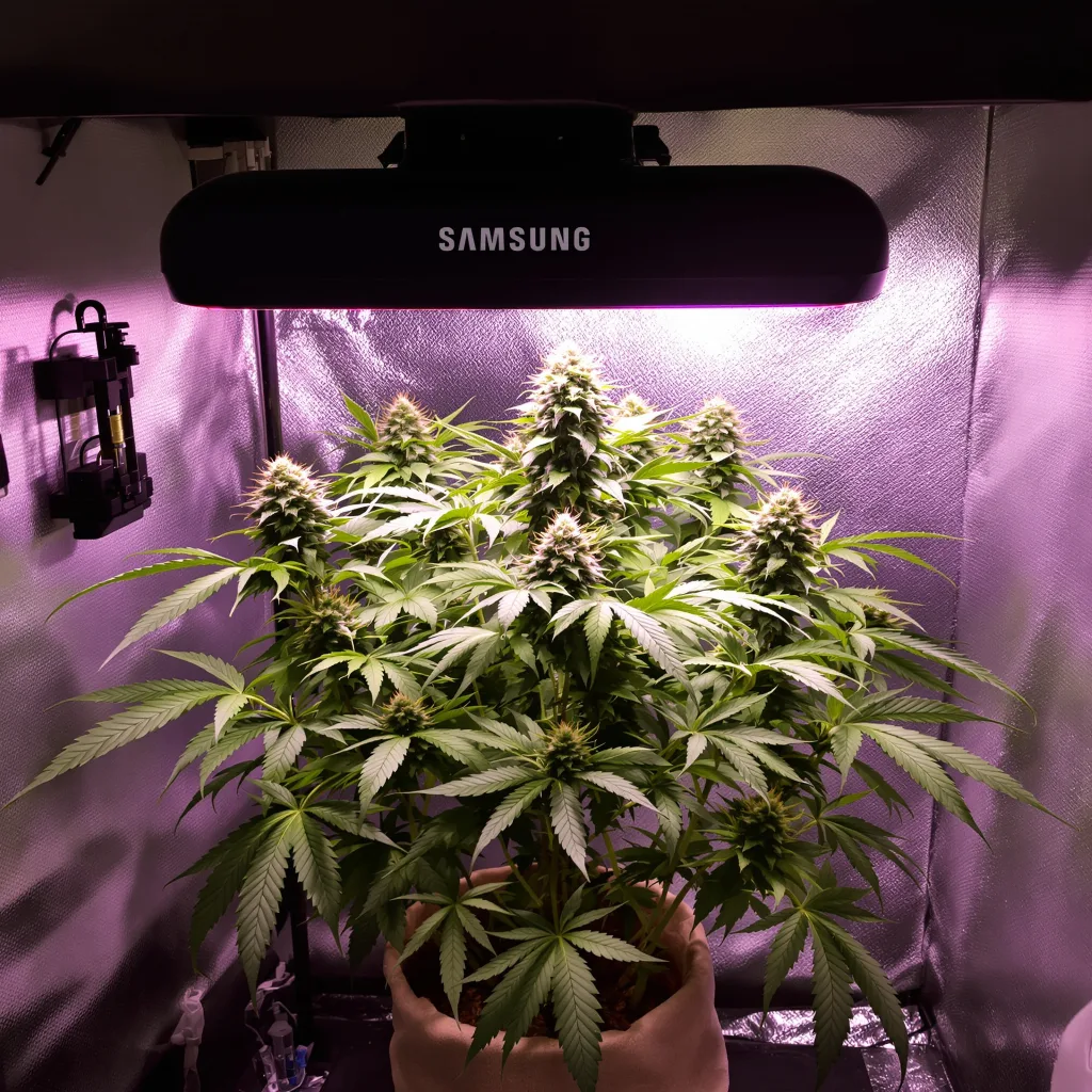 Super Blue Dream cannabis plant in flowering stage — Medium feminised