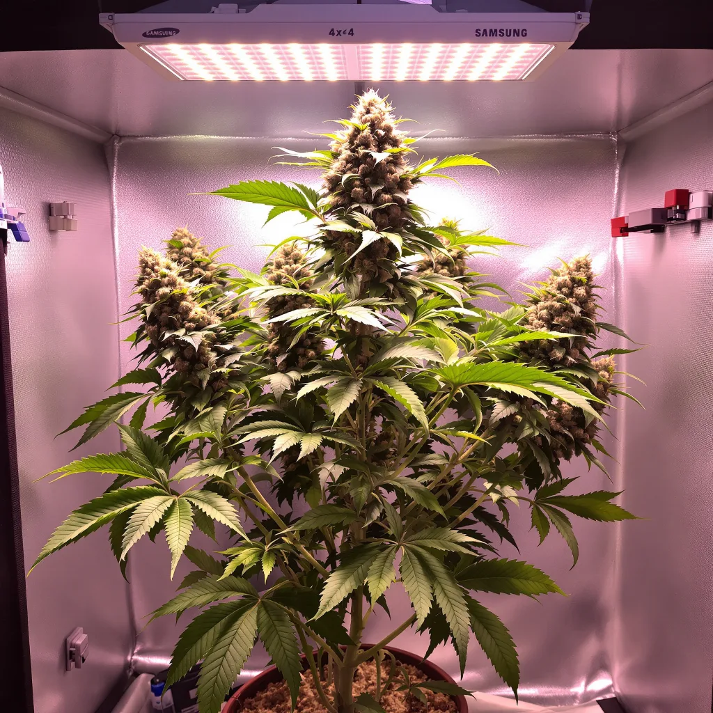 Sweet and Sour Widow cannabis plant in flowering stage — 70–110 cm feminised