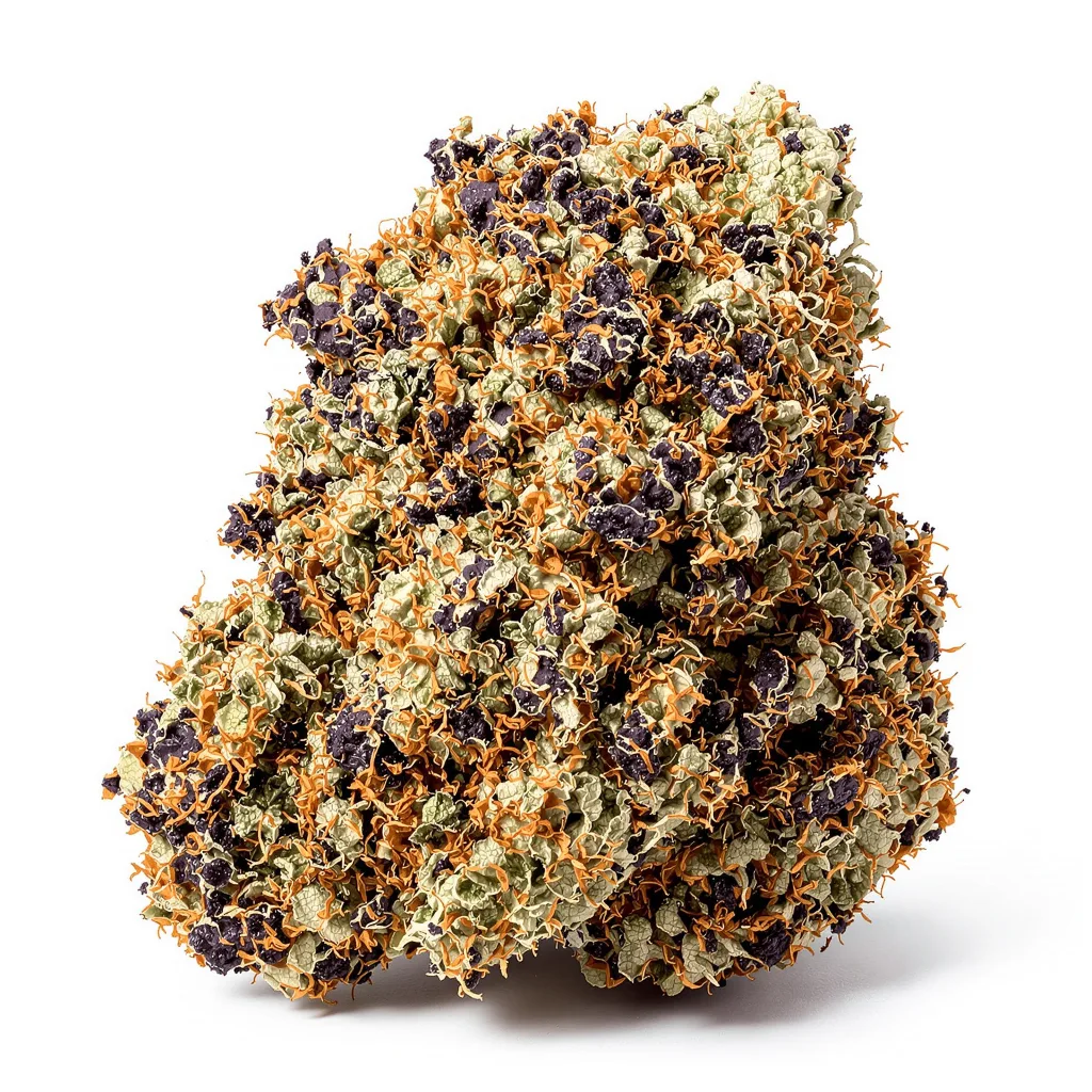 Sweet ZZ 85% indica / 15% sativa flower with visible trichomes