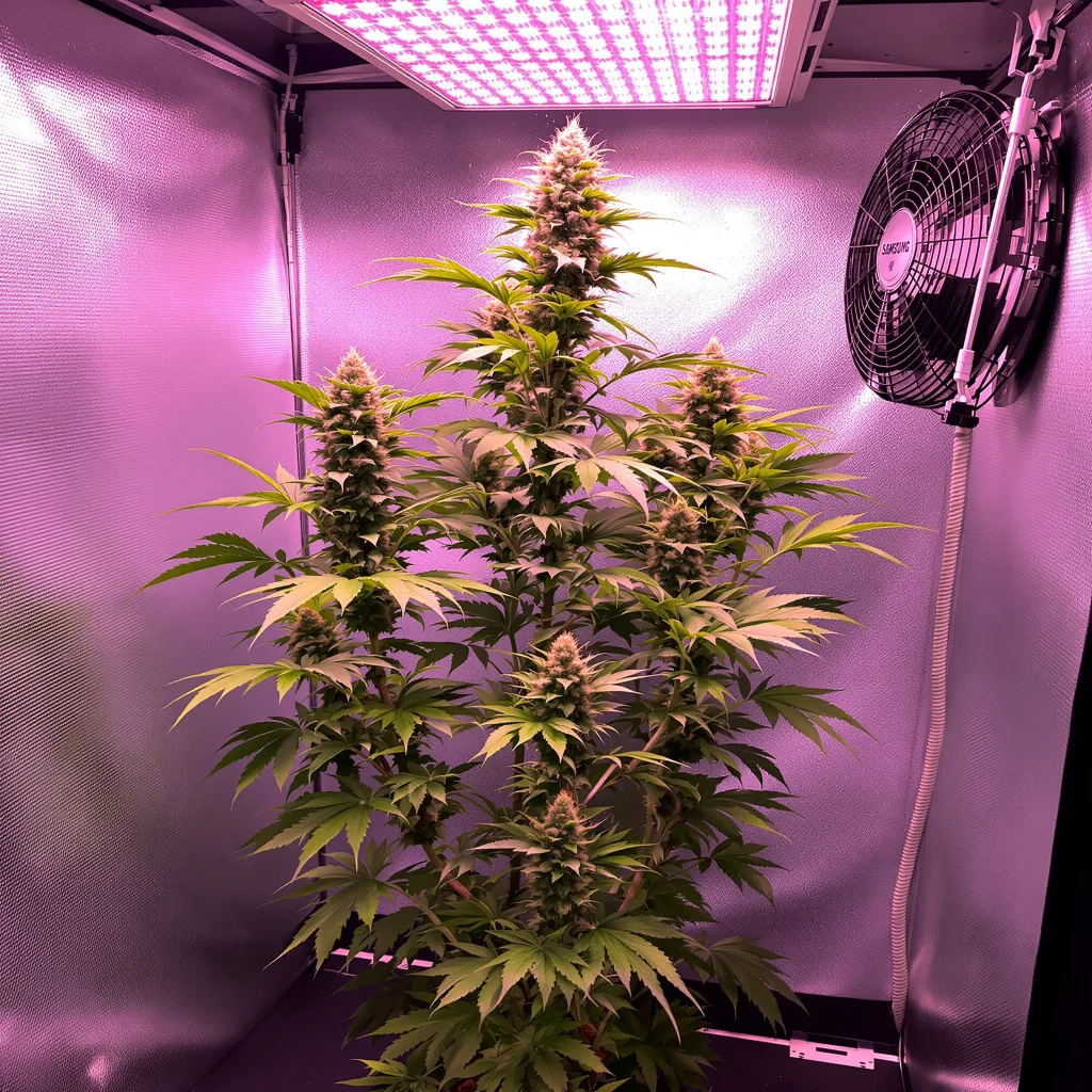 Tangerine Power cannabis plant in flowering stage — Short feminised