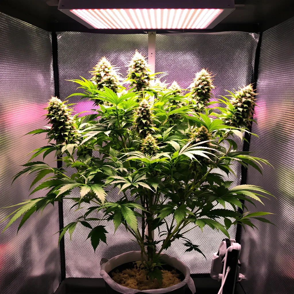 The Hog cannabis plant in flowering stage — Short feminised