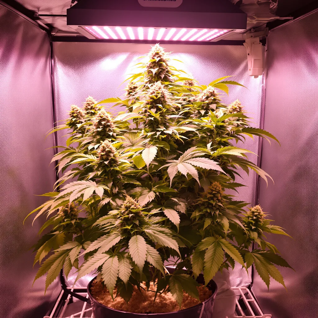 Tigermelon cannabis plant in flowering stage — 110–150 cm feminised