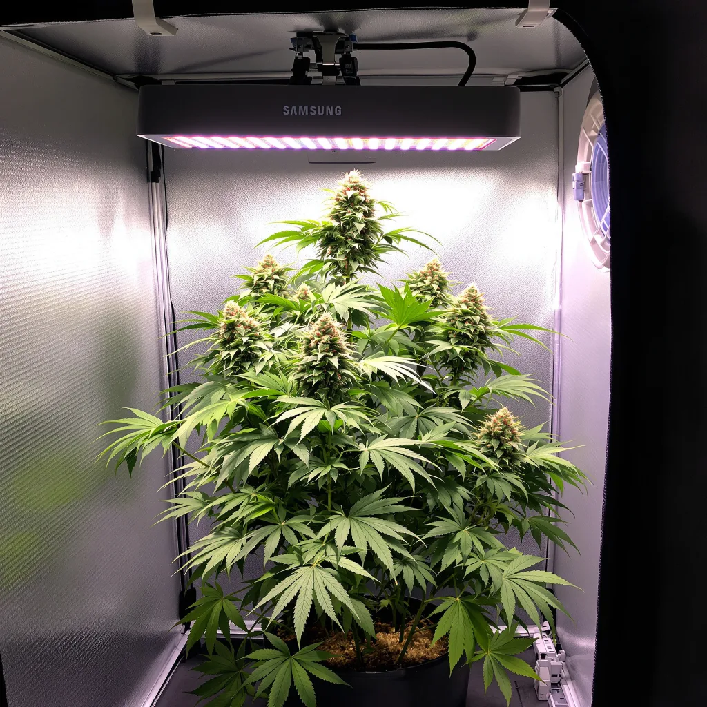 Trash cannabis plant in flowering stage — Medium feminised
