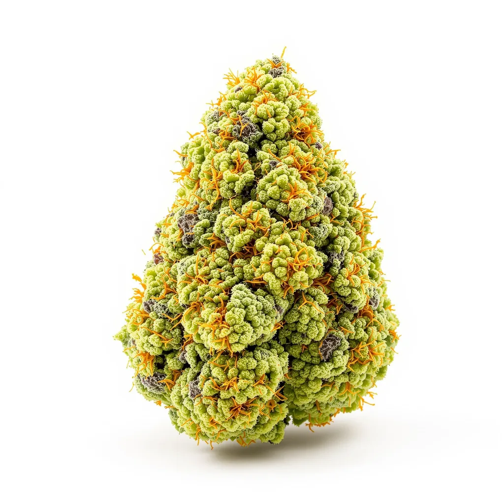 Tree of Life 9% indica / 91% sativa flower with visible trichomes