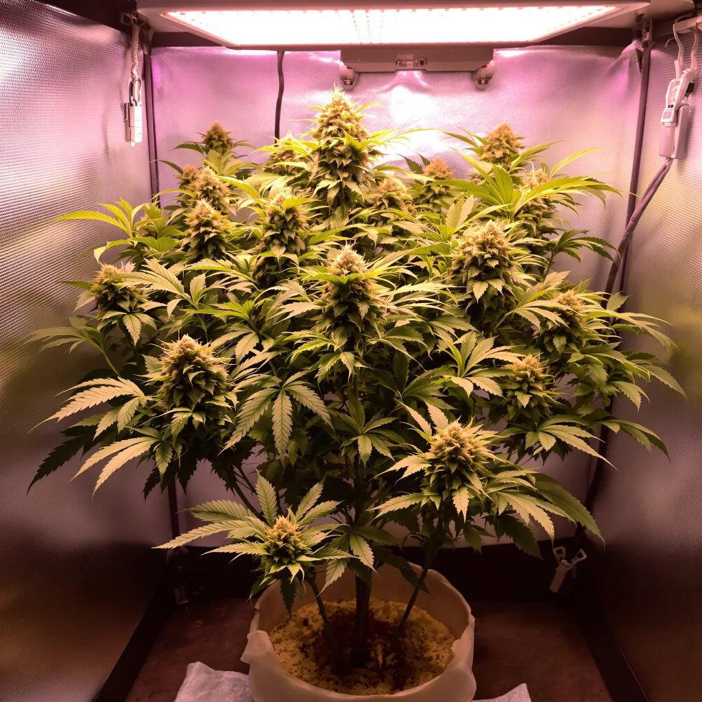 Watermelon Bubblegum cannabis plant in flowering stage — 70–110 cm feminised