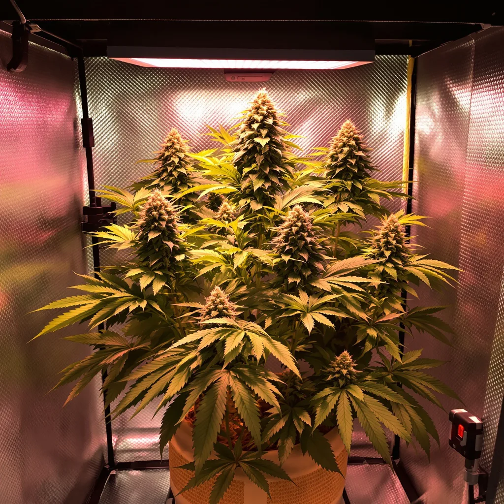 West OG cannabis plant in flowering stage — 70–110 cm autoflower