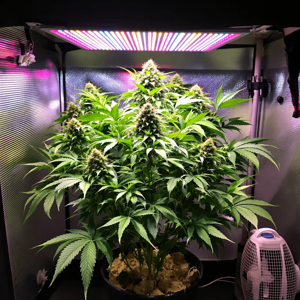West OG cannabis plant in flowering stage — 130–220 cm feminised