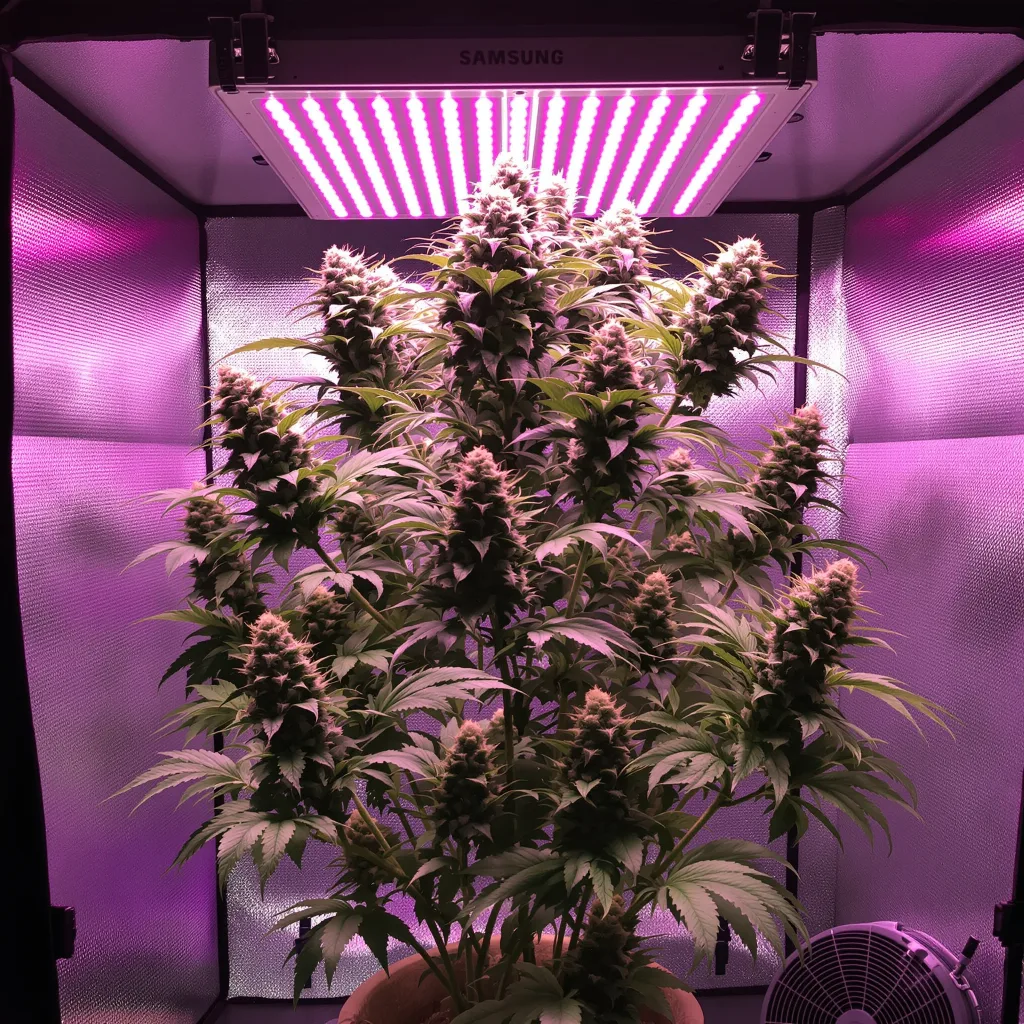 White Lightning cannabis plant in flowering stage — Small (0-120 cm) feminised