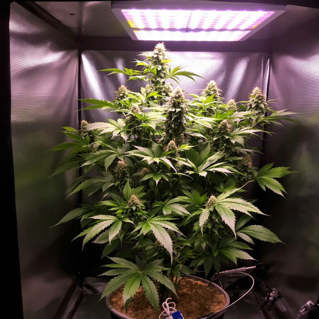 White Runtz cannabis plant in flowering stage — Small (0-120 cm) autoflower