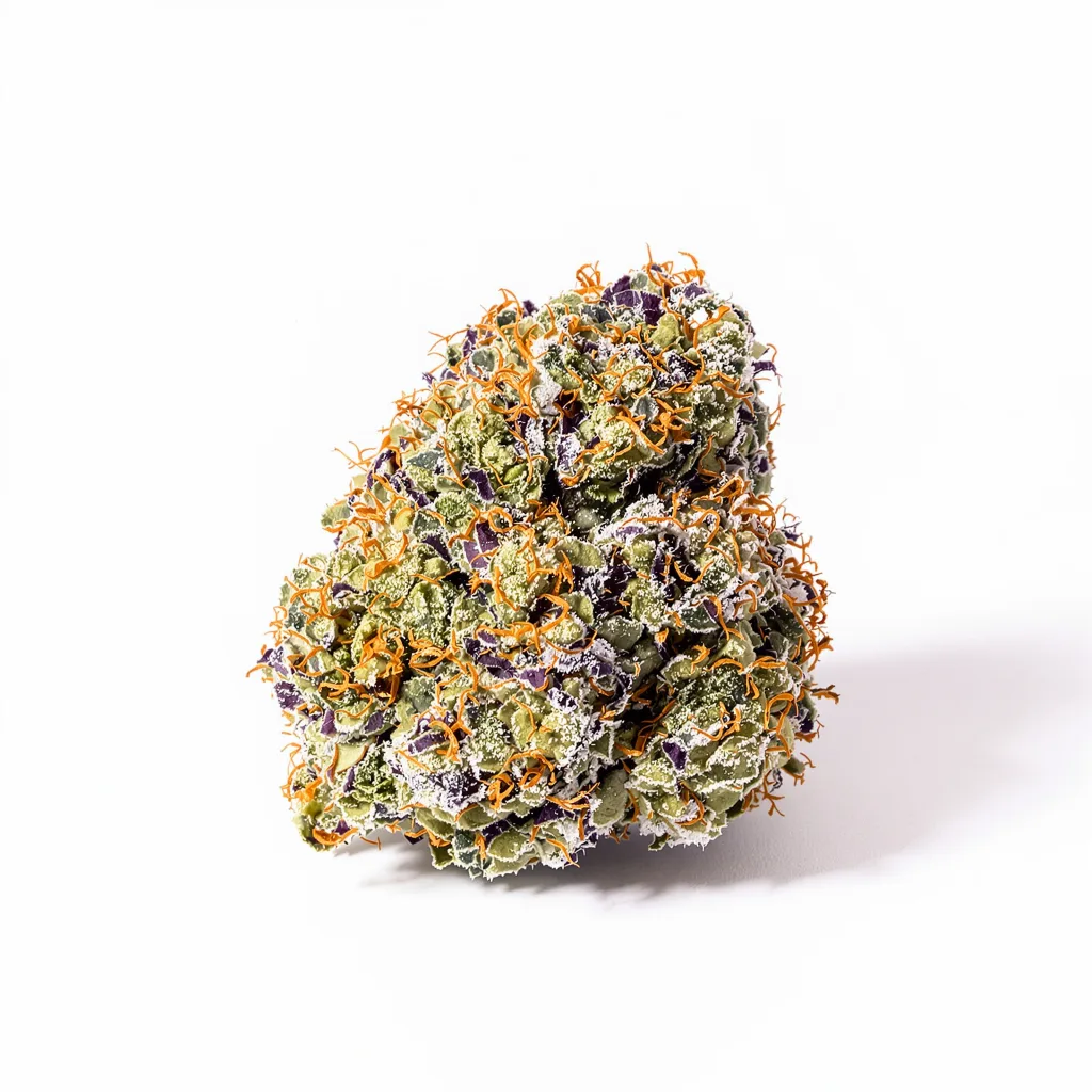 Willys Wonder 65% indica / 25% sativa flower with visible trichomes