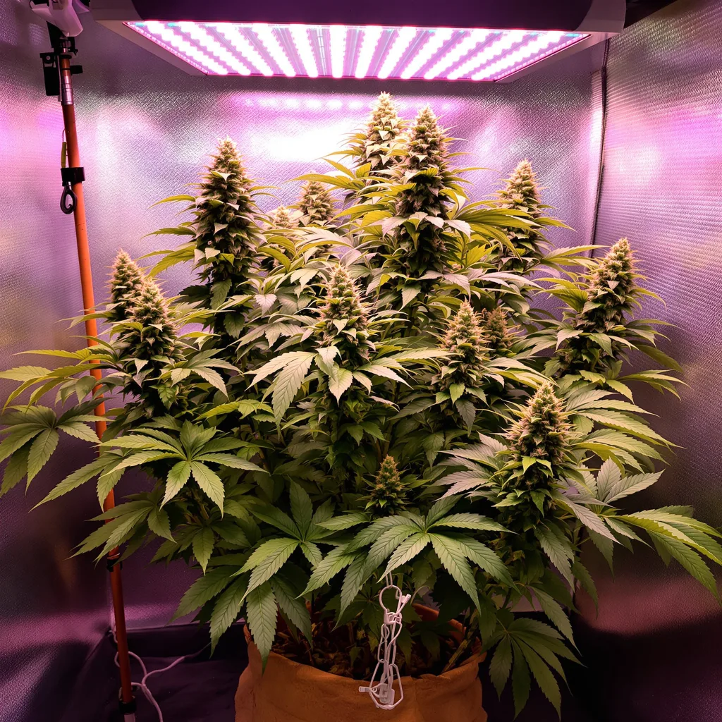 Zebra Cake cannabis plant in flowering stage — Medium (150-245 cm) feminised